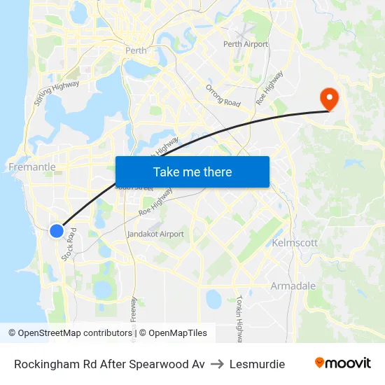 Rockingham Rd After Spearwood Av to Lesmurdie map