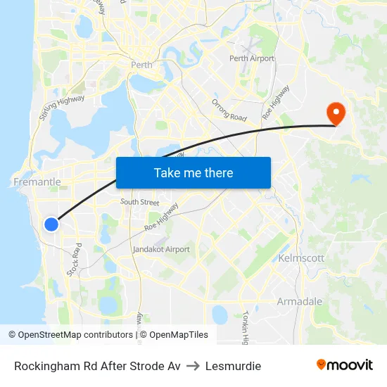 Rockingham Rd After Strode Av to Lesmurdie map