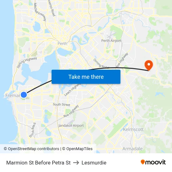 Marmion St Before Petra St to Lesmurdie map