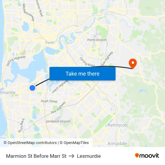 Marmion St Before Marr St to Lesmurdie map