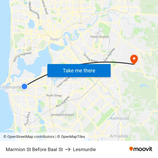 Marmion St Before Baal St to Lesmurdie map