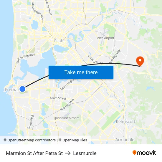 Marmion St After Petra St to Lesmurdie map
