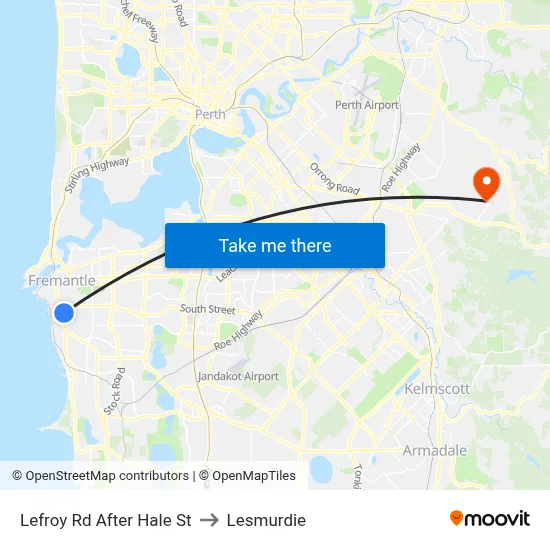 Lefroy Rd After Hale St to Lesmurdie map