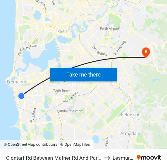 Clontarf Rd Between Mather Rd And Parnell Rd to Lesmurdie map