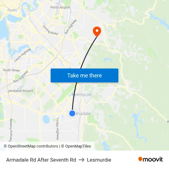 Armadale Rd After Seventh Rd to Lesmurdie map