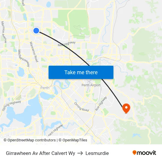 Girrawheen Av After Calvert Wy to Lesmurdie map