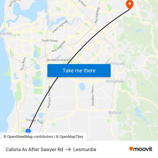 Calista Av After Sawyer Rd to Lesmurdie map