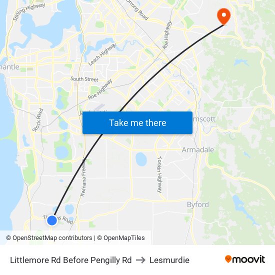 Littlemore Rd Before Pengilly Rd to Lesmurdie map