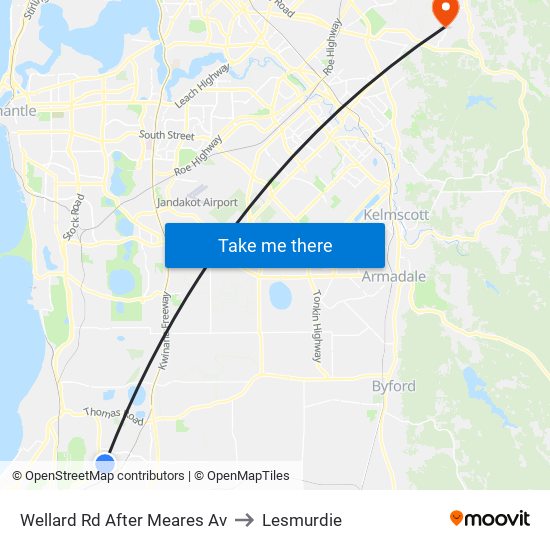 Wellard Rd After Meares Av to Lesmurdie map