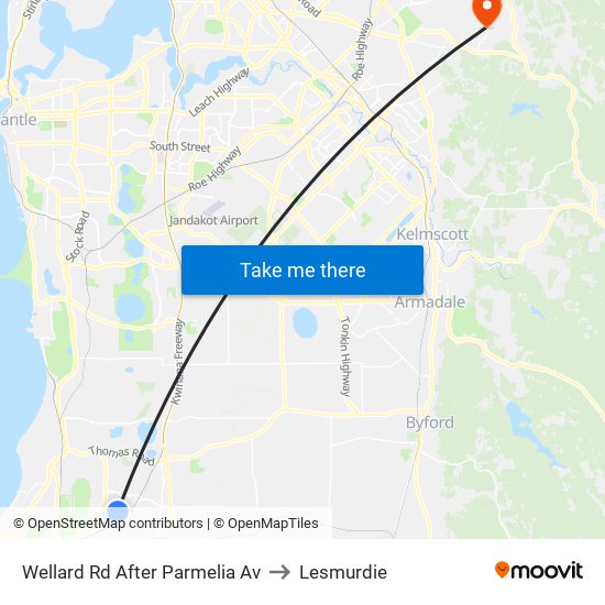 Wellard Rd After Parmelia Av to Lesmurdie map