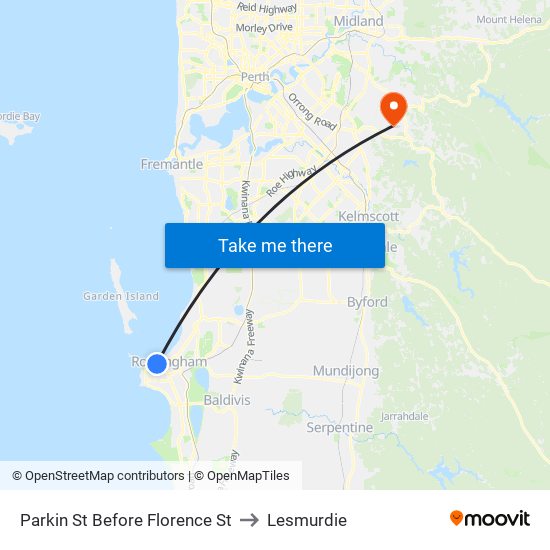 Parkin St Before Florence St to Lesmurdie map