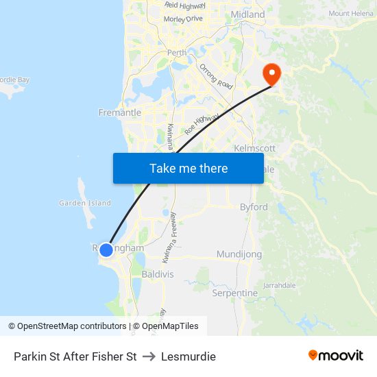 Parkin St After Fisher St to Lesmurdie map