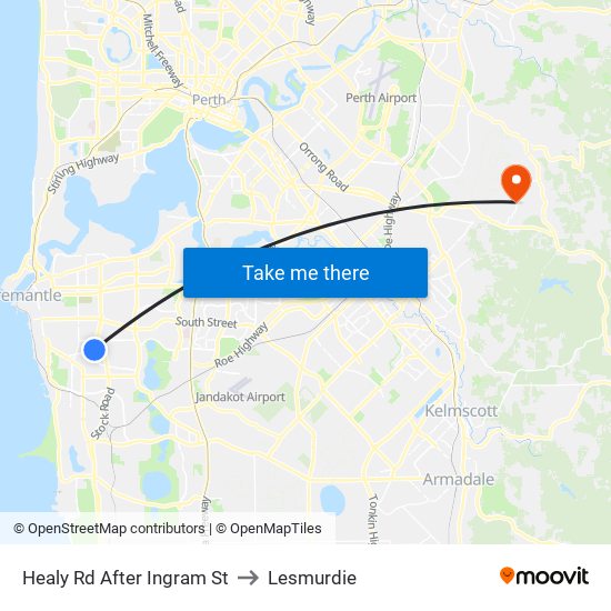 Healy Rd After Ingram St to Lesmurdie map