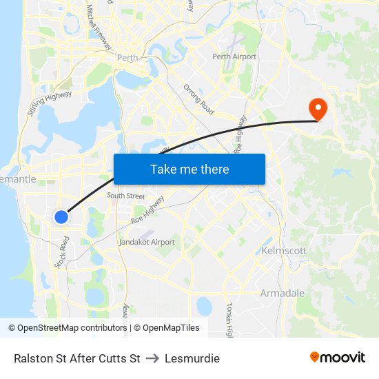 Ralston St After Cutts St to Lesmurdie map