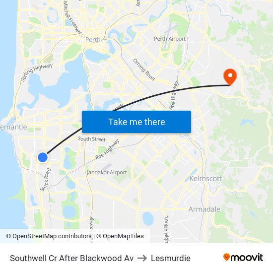 Southwell Cr After Blackwood Av to Lesmurdie map