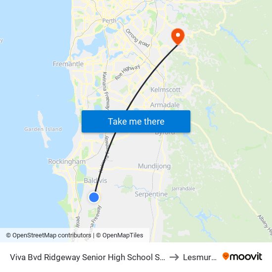Viva Bvd Ridgeway Senior High School Stand 4 to Lesmurdie map