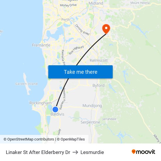 Linaker St After Elderberry Dr to Lesmurdie map