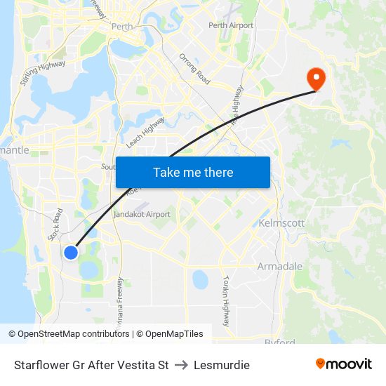 Starflower Gr After Vestita St to Lesmurdie map
