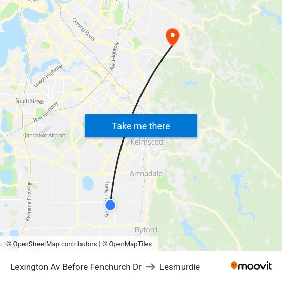 Lexington Av Before Fenchurch Dr to Lesmurdie map