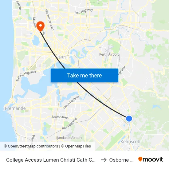 College Access Lumen Christi Cath Col Stand 4 to Osborne Park map