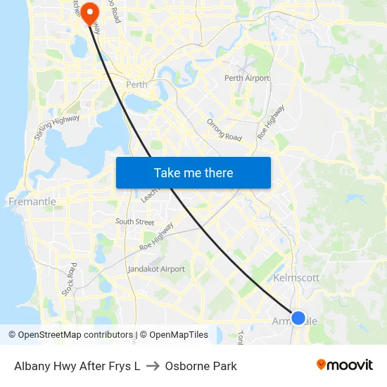 Albany Hwy After Frys L to Osborne Park map