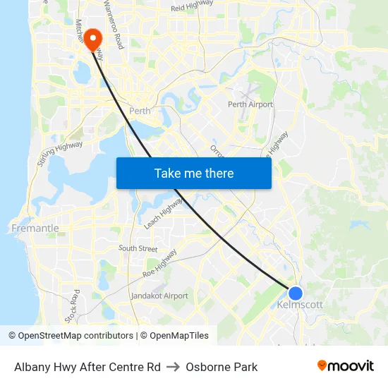 Albany Hwy After Centre Rd to Osborne Park map