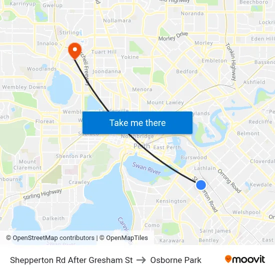 Shepperton Rd After Gresham St to Osborne Park map