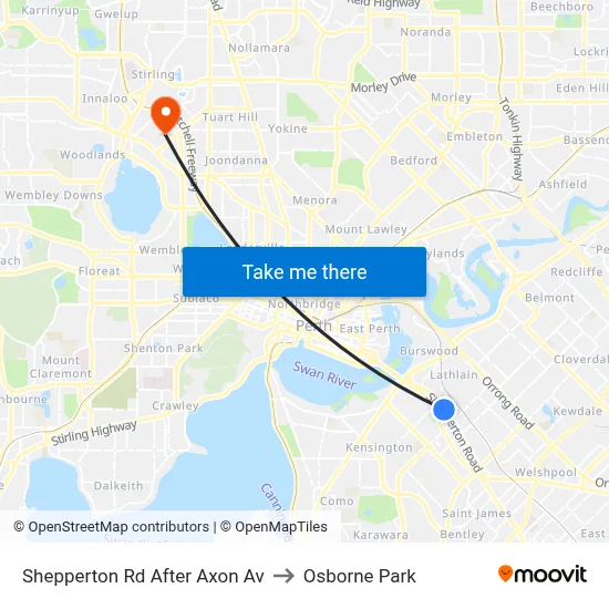 Shepperton Rd After Axon Av to Osborne Park map