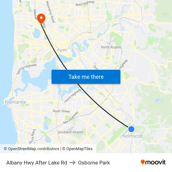 Albany Hwy After Lake Rd to Osborne Park map