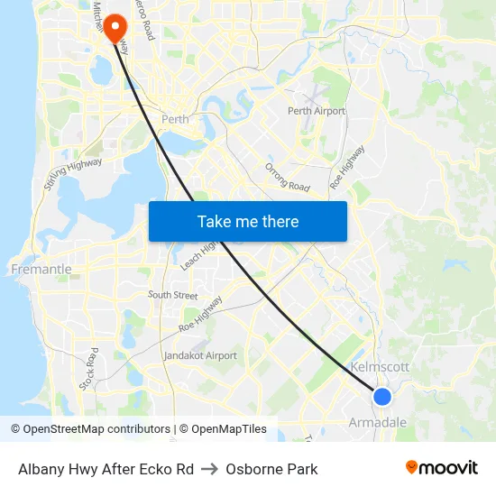 Albany Hwy After Ecko Rd to Osborne Park map