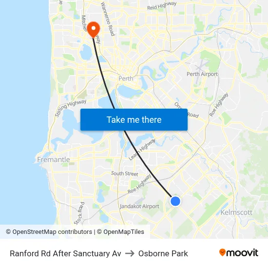 Ranford Rd After Sanctuary Av to Osborne Park map