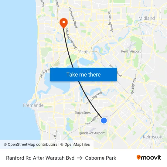 Ranford Rd After Waratah Bvd to Osborne Park map