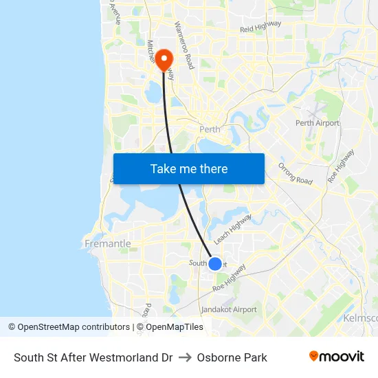 South St After Westmorland Dr to Osborne Park map