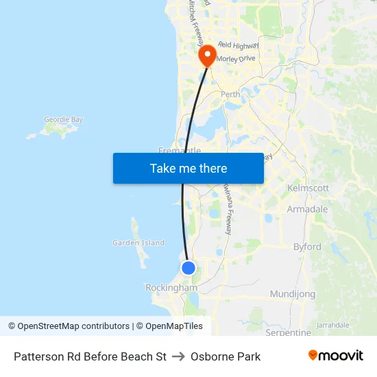 Patterson Rd Before Beach St to Osborne Park map