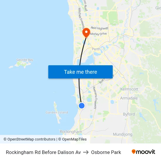 Rockingham Rd Before Dalison Av to Osborne Park map