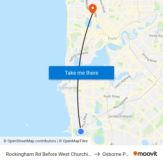 Rockingham Rd Before West Churchill Av to Osborne Park map