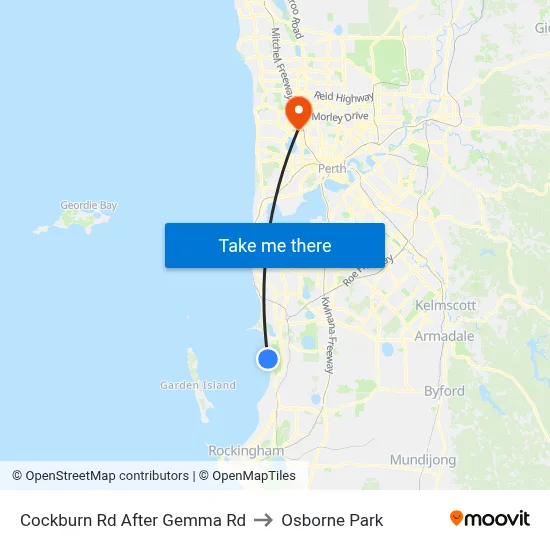 Cockburn Rd After Gemma Rd to Osborne Park map