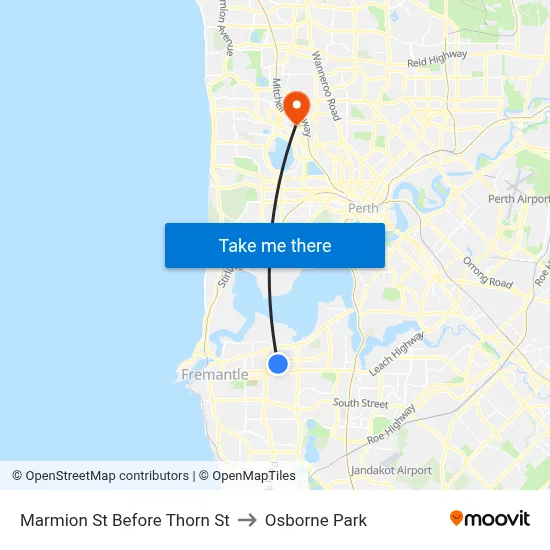 Marmion St Before Thorn St to Osborne Park map