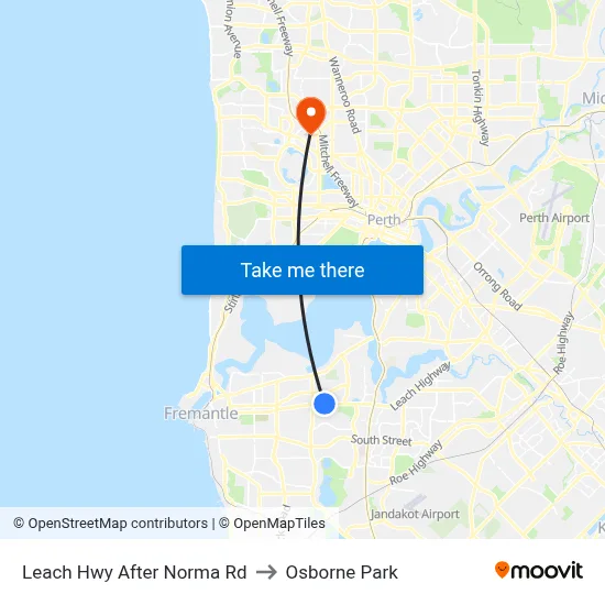 Leach Hwy After Norma Rd to Osborne Park map