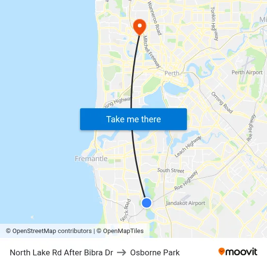 North Lake Rd After Bibra Dr to Osborne Park map