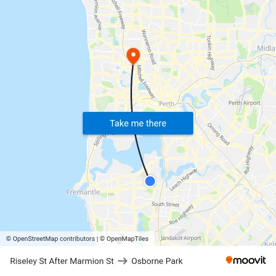 Riseley St After Marmion St to Osborne Park map