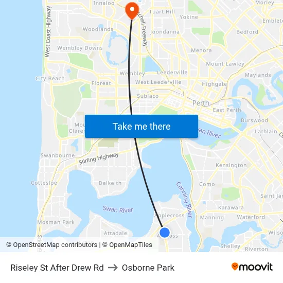 Riseley St After Drew Rd to Osborne Park map