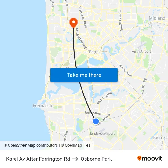 Karel Av After Farrington Rd to Osborne Park map