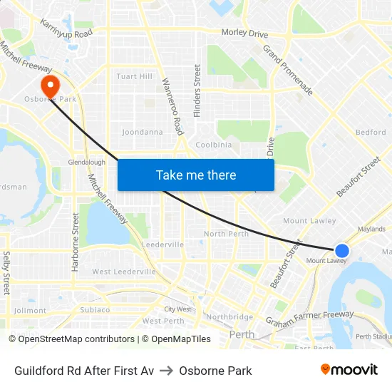 Guildford Rd After First Av to Osborne Park map