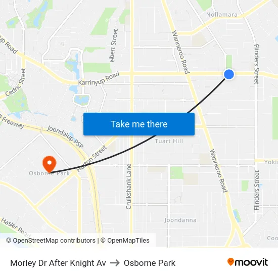Morley Dr After Knight Av to Osborne Park map