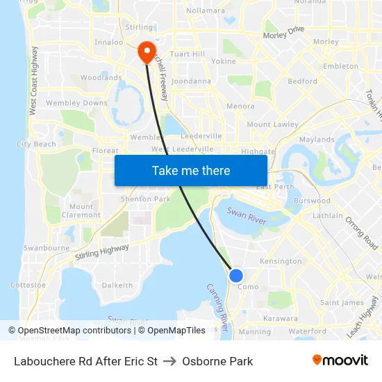 Labouchere Rd After Eric St to Osborne Park map