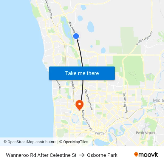 Wanneroo Rd After Celestine St to Osborne Park map