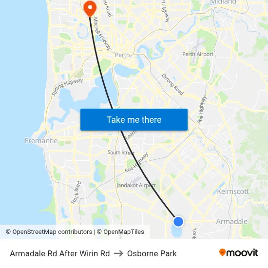 Armadale Rd After Wirin Rd to Osborne Park map