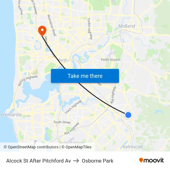 Alcock St After Pitchford Av to Osborne Park map
