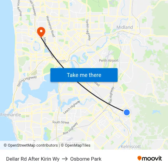 Dellar Rd After Kirin Wy to Osborne Park map